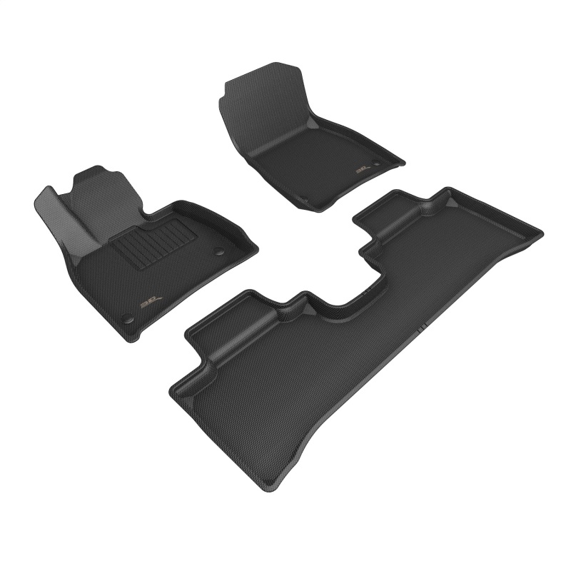 Mercedes-Benz EQE SUV Floor Mat Set - Front and Rear - 3D MAXpider - KAGU Series - Black - `23-`24 Mercedes-Benz EQE SUV Floor Mat Set - Front and Rear - 3D MAXpider - KAGU Series - Black - `23-`24